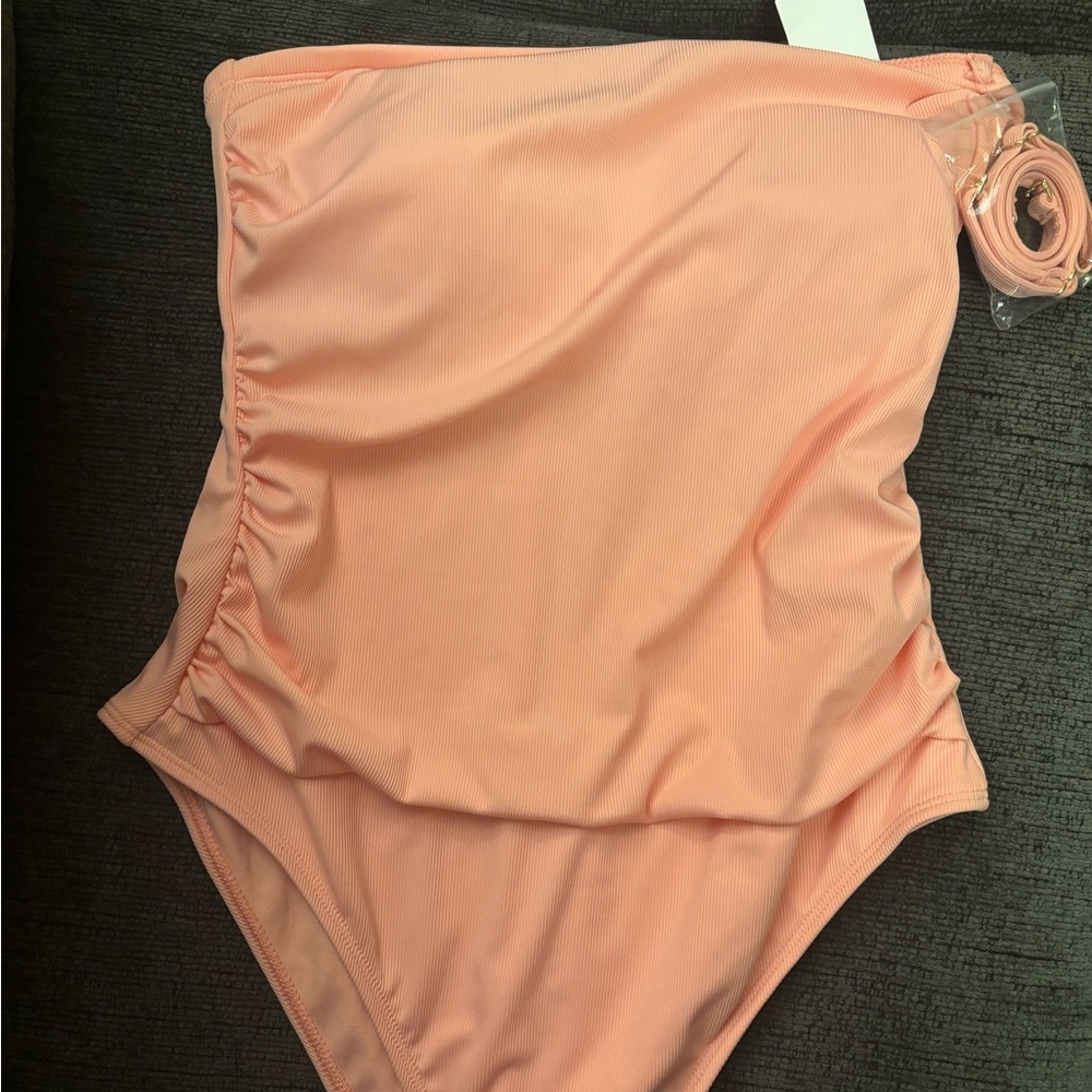 Shade & Shore Peach One Piece Swimsuit